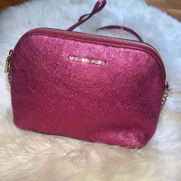 MICHAEL Michael Kors Chain Strap Large Doom Formal Purse, Purple Color - Picture 2 of 11